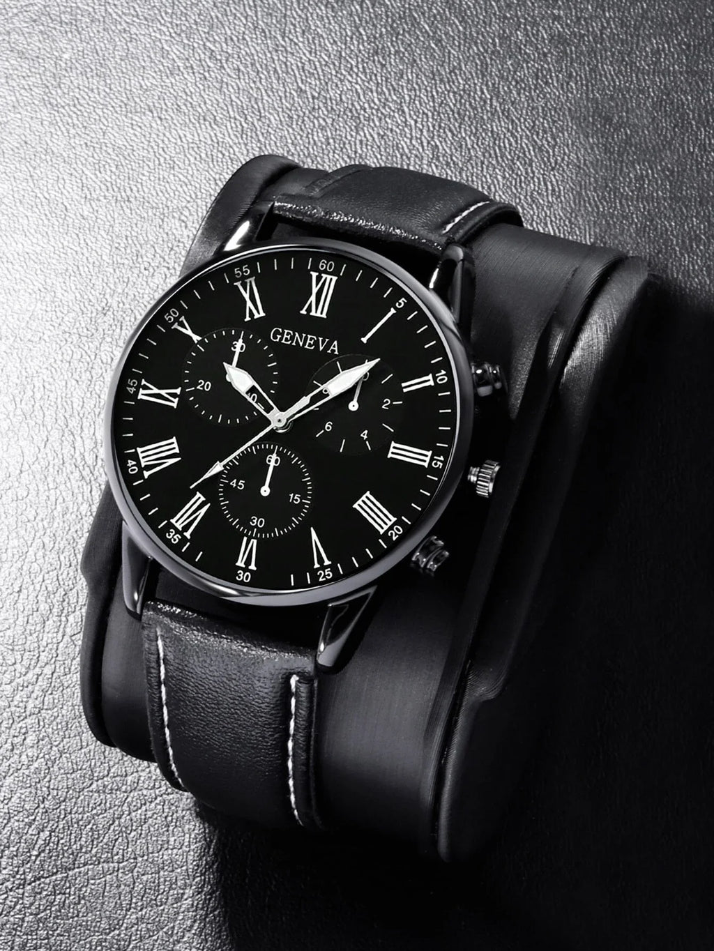 1/2PCS Set Couple Fashion Casual Leather Watches Ladies Simple Dial Quartz Wristwatches Dress Clock Montre Femme