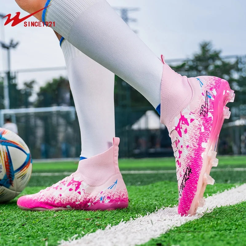 FG Studs Double Star Soccer Cleats with Anti Slip Grip for Superior Traction and Stability on Field