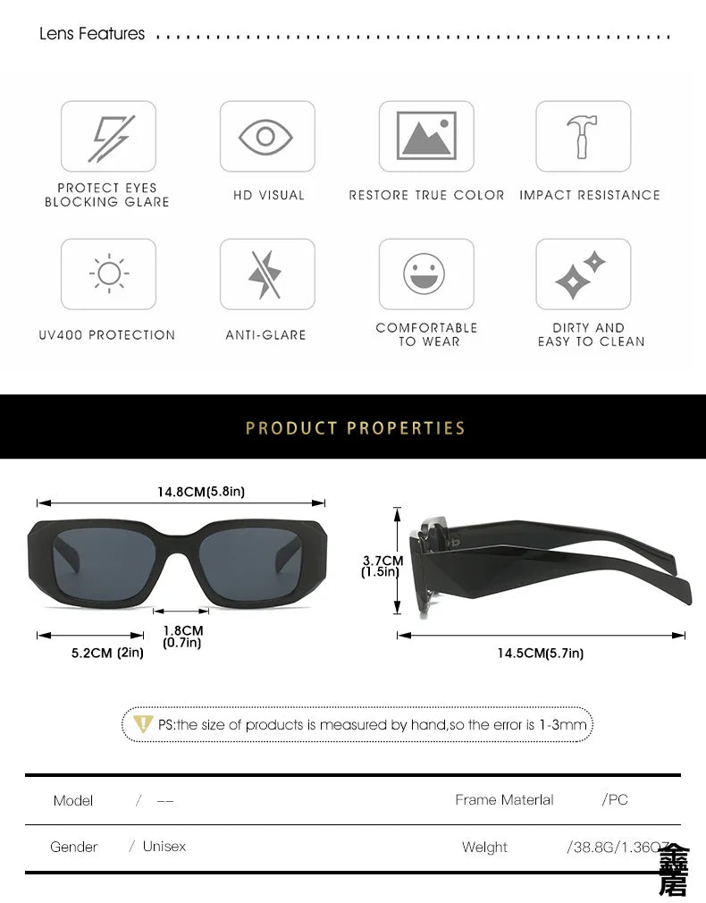 1pc Classic Unisex Sunglasses Trendy Shades for Men Women Fashion Designer Style Eyewear Travel Motorcycle Driving Sunglasses