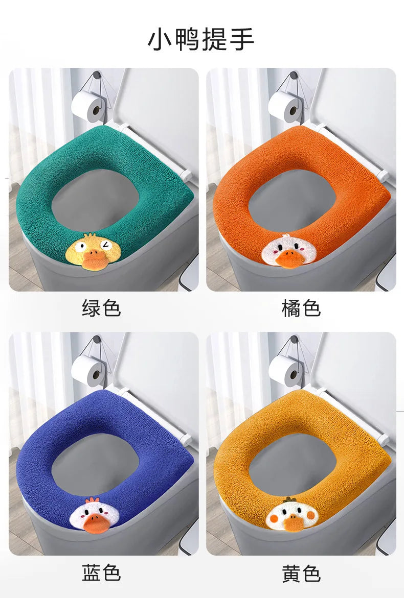Toilet Seat, Thick, Warm, with Handle, Soft, Can Be Washed Repeatedly, Universal, Easy To Install, Hygienic, Wholesale Available