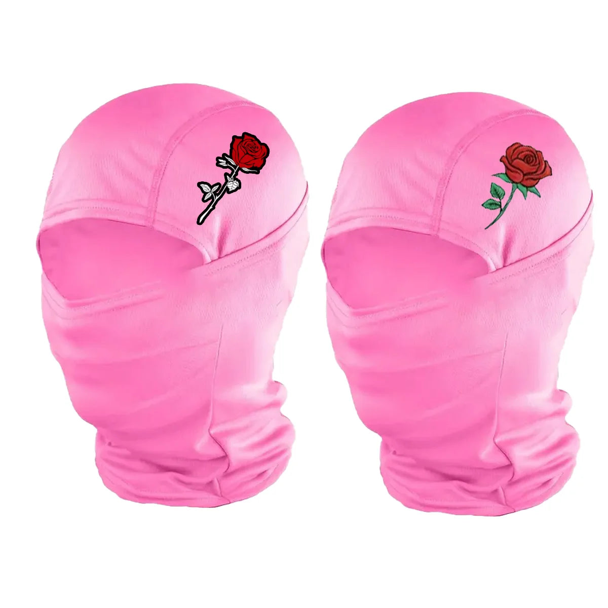 2 pieces of rose-patterned ski mask for men and women, Barakwa mask, outdoor sports mask