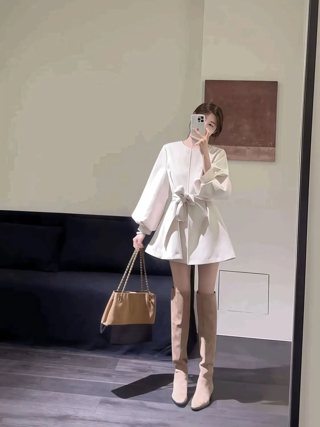 Suit Skirt 2025 Autumn New Style Design Lantern Sleeve Small Suit Jacket for Women