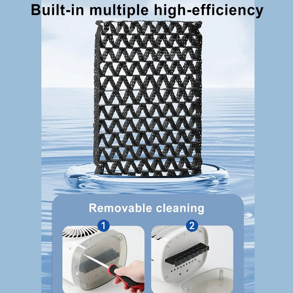 Cooler Fan For Room Cool Air Fan Personal AC Cooler Cool Gadgets Quiet With Timer Small Rechargeable Humidifier Evaporative