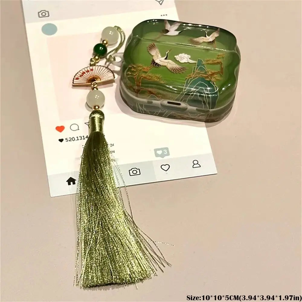 New Cartoon Anti-Fall Earphone Case for AirPods 1/2/3/4/pro/pro2/3  Tassels Dustproof Shockproof Silicone Earbuds Protective Box