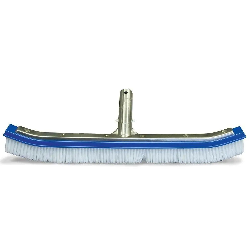 18 Inch Pool Cleaning Brush Aluminum Handle Stainless Steel Brush Swimming Pool Brush Glue Floor Brush Plastic Brush