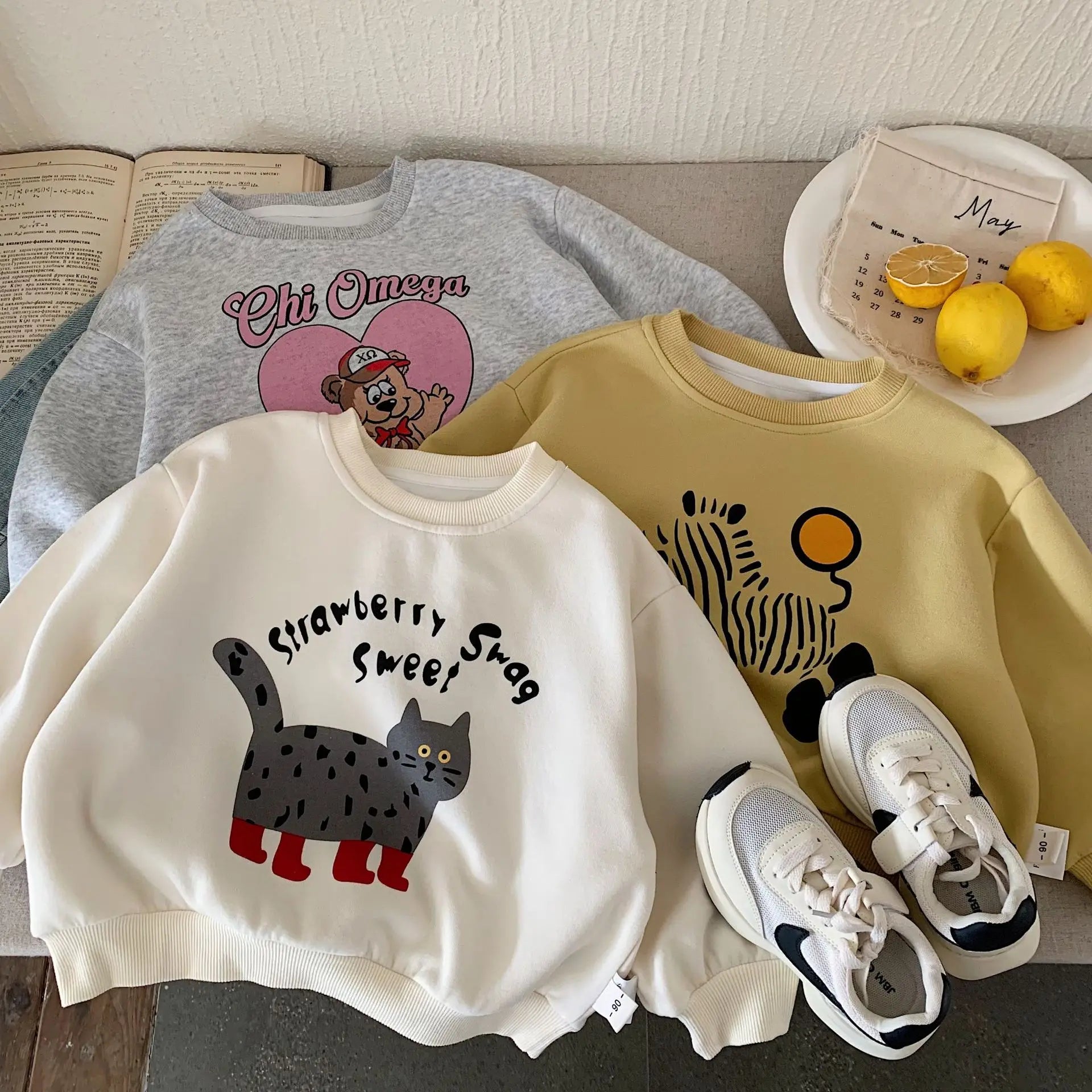 Children s Sweatshirt 2025 Autumn New Boys Cartoon Print Pullover Cute And Versatile Top