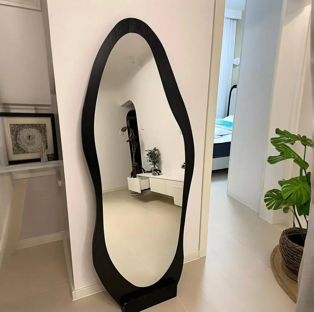 Full body mirror Internet celebrity special-shaped mirror home floor mirror bedroom wall-mounted dressing mirror fitting mirror