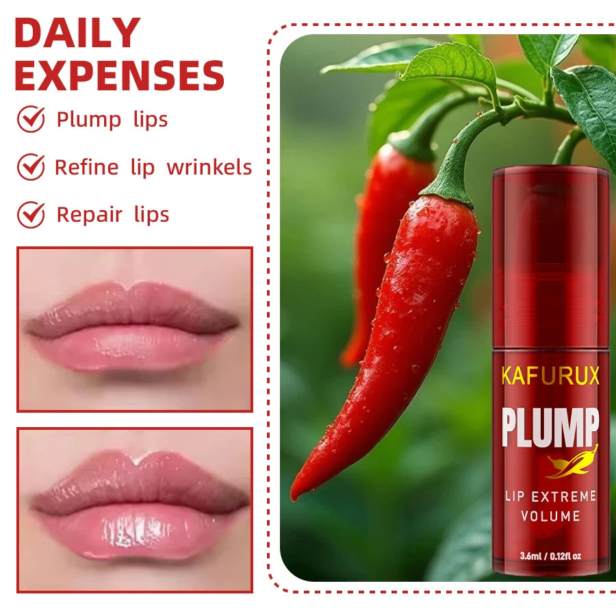 1PC Lip Plump Long Lasting Lip Oil Moisturizing Lip Gloss Serum Instant Volumising Essence Oil Repair Lip Fine Lines Increase El