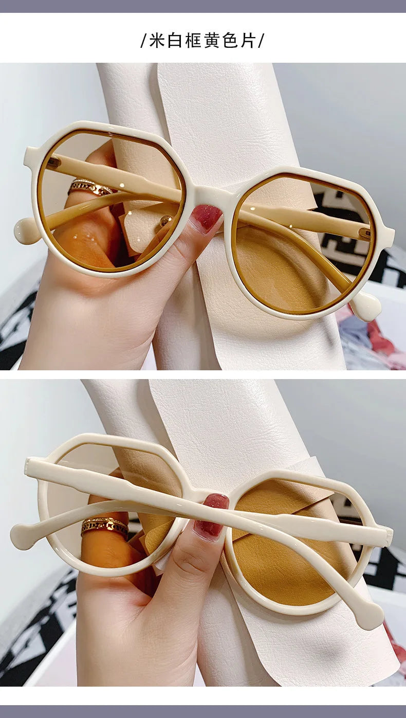 Sunglasses for Women Geometry Shape Frame Fashion Glasses Vintage Big Sunshades Shades Очки Солнечные Женские Очки 선글라스