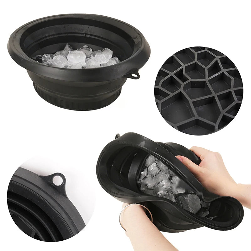 1 Pcs Large Foldable Silicone Bowl For Face Ice Bath Home Skincare Portable Dipping Bowl Women Girls