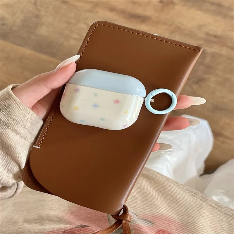 Colorful Stars For iPhone Headphone Case Airpods4 Wireless Bluetooth Headphone Case Airpodpro2 iPod Headphone Case Airpods3 Case