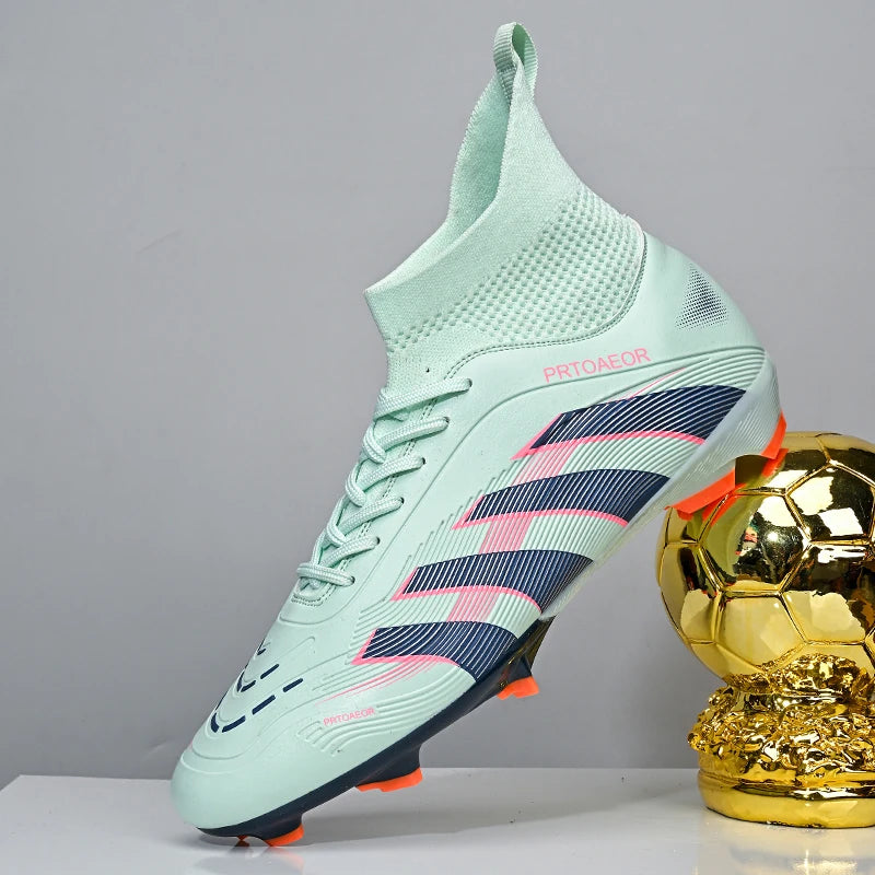 New Men Football Boots Match Soccer Shoes Boys Sneakers Comfortable Professional Non-Slip TF/FG Ankle Sports Shoes Unisex