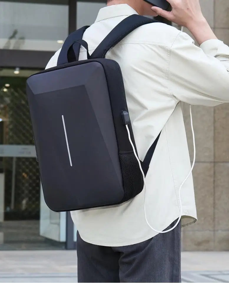 USB Hard Shell Computer Backpack Men's Fashionable Senior high school College Student Schoolbag Large Capacity Business Backpack