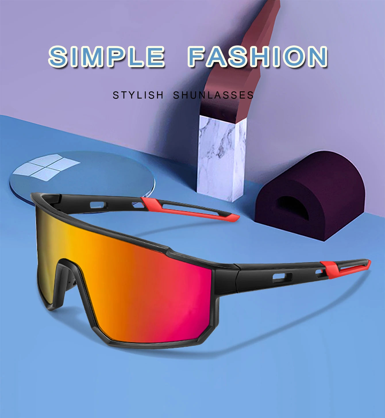 Trendy Fishing Sunglasses for Men and women Casual Windproof Eyewear with UV Protection for Outdoor Sports, Running Cycling