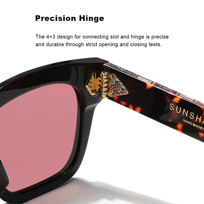Sunglasses for Men Women Top-quality Handmade Square Acetate SCASH Luxury Brand Designer Outdoor Sports UV400 Trendy SUN GLASSES