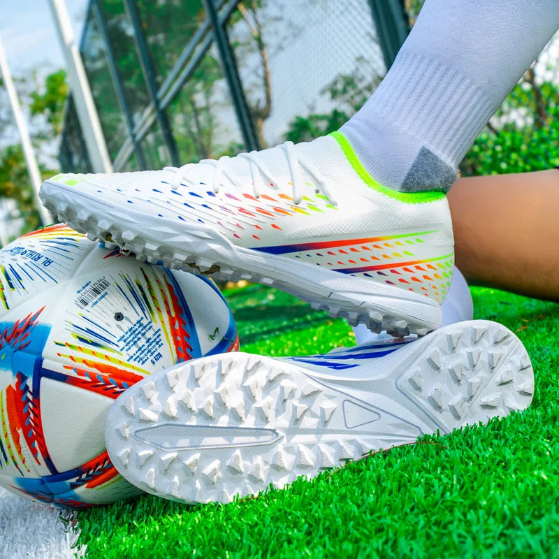 Soccer Shoes Men's Women TF/FG Football Boots Non-Slip Cleats Traning Grass Sneakers Teenagers Outdoor Breathable Sport Footwear