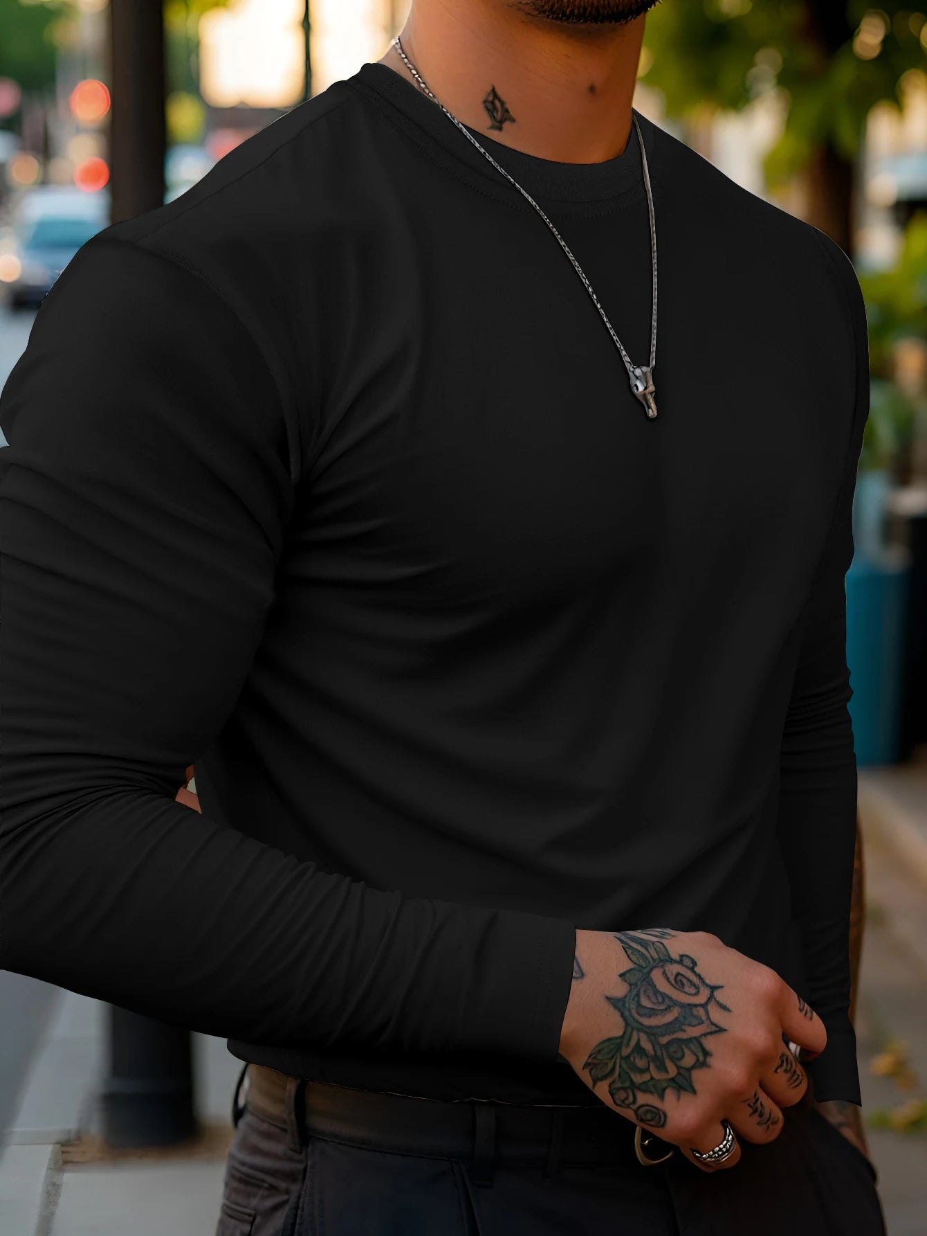 2026 New Men's Hoodie Fashionable Versatile Grey Design Exudes High-End Texture Suitable for Men's Wear