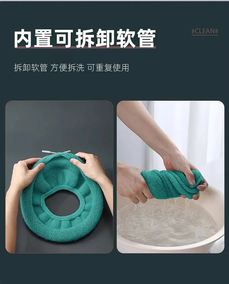 Toilet Seat, Thick, Warm, with Handle, Soft, Can Be Washed Repeatedly, Universal, Easy To Install, Hygienic, Wholesale Available