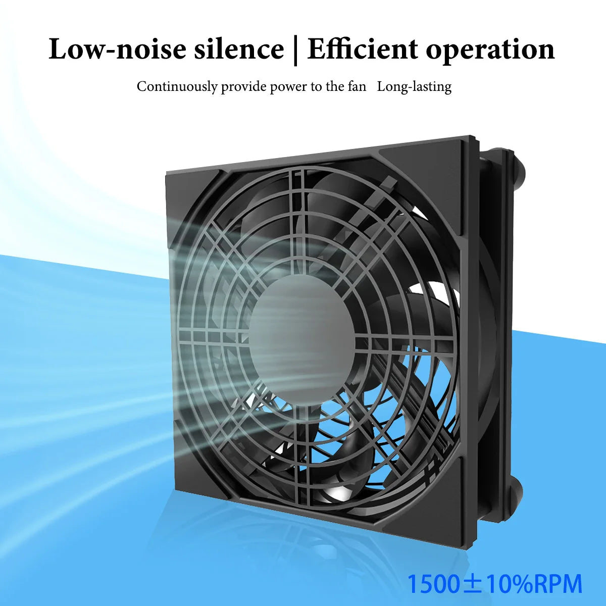 CX FUTRUE The 5V USB-powered fan supports three-speed adjustment and is suitable for cooling electronic devices such as routers.