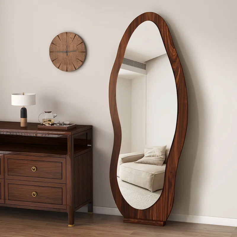 Full body mirror Internet celebrity special-shaped mirror home floor mirror bedroom wall-mounted dressing mirror fitting mirror