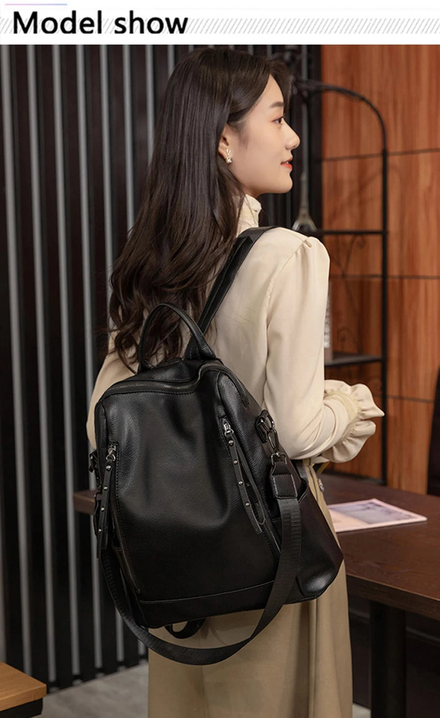 Genuine Leather Brand Backpack For Women 2023 New Fashion Travel Bagpack High Quality School Bags Casual Lides Shoulder Bag Sac