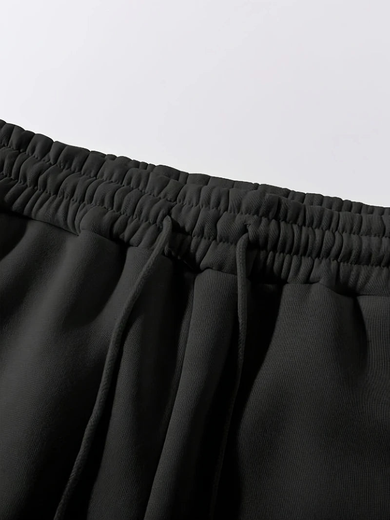 Men'S Print Casual Outfit Consisting Hoodie Joggers Print, Elastic Waistband, Drawstring, Regular Fit,Casual Pants Joggers