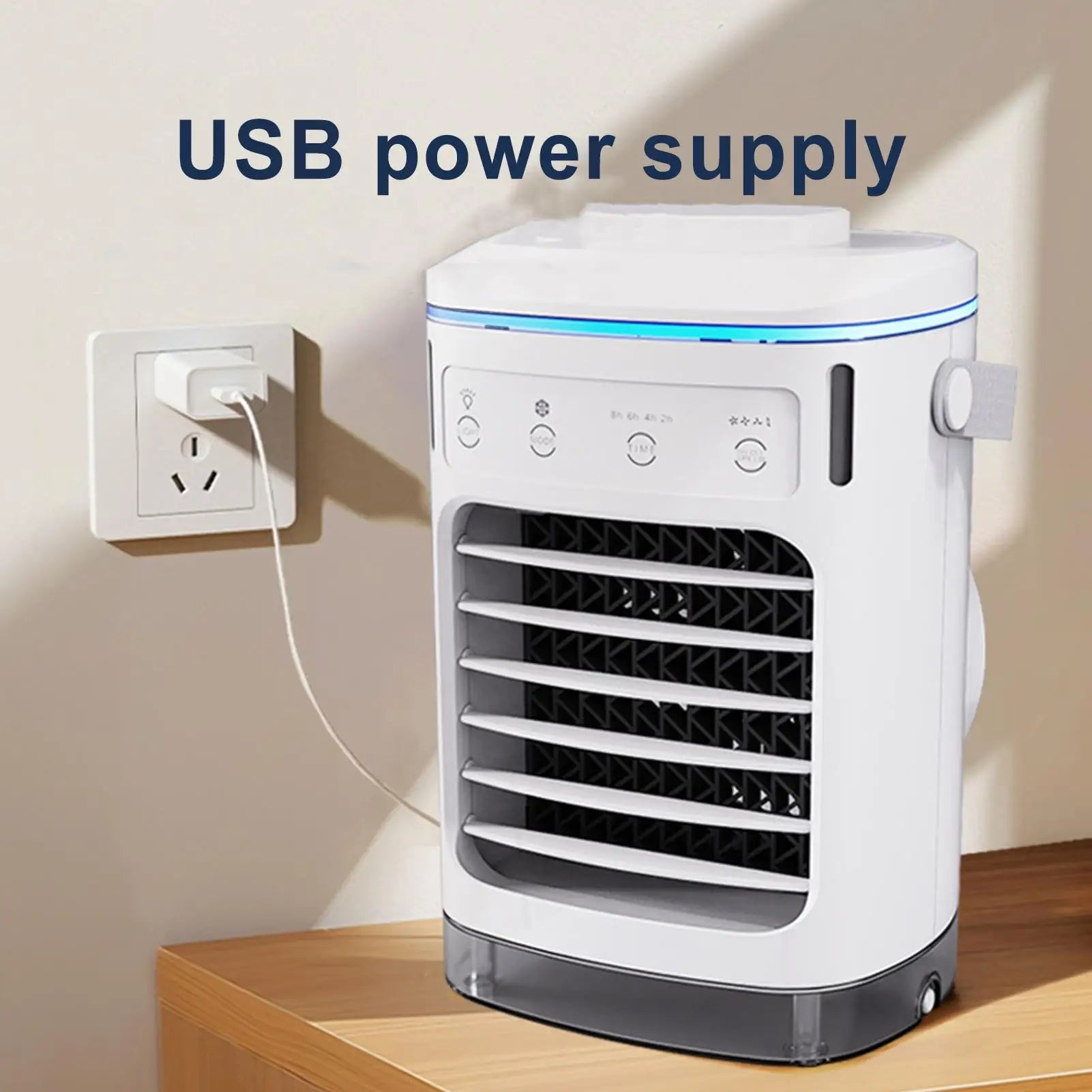 Cooler Fan For Room Cool Air Fan Personal AC Cooler Cool Gadgets Quiet With Timer Small Rechargeable Humidifier Evaporative