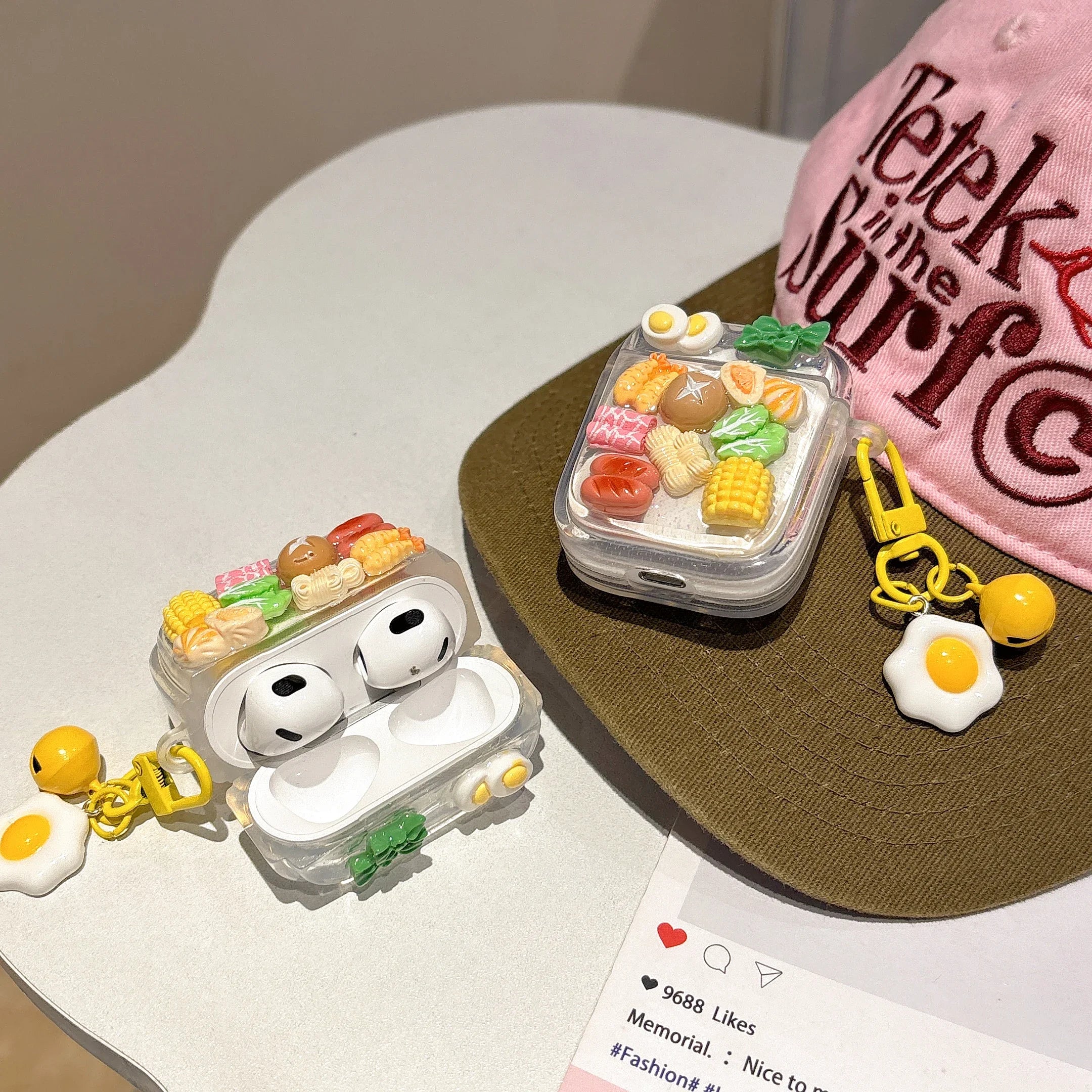 Earphone Case For Airpods Pro 2 3 1 4 Cover Ins Yellow Hot Pot Vegetables Protective Headphones Case For Airpods 4 Funda Cover