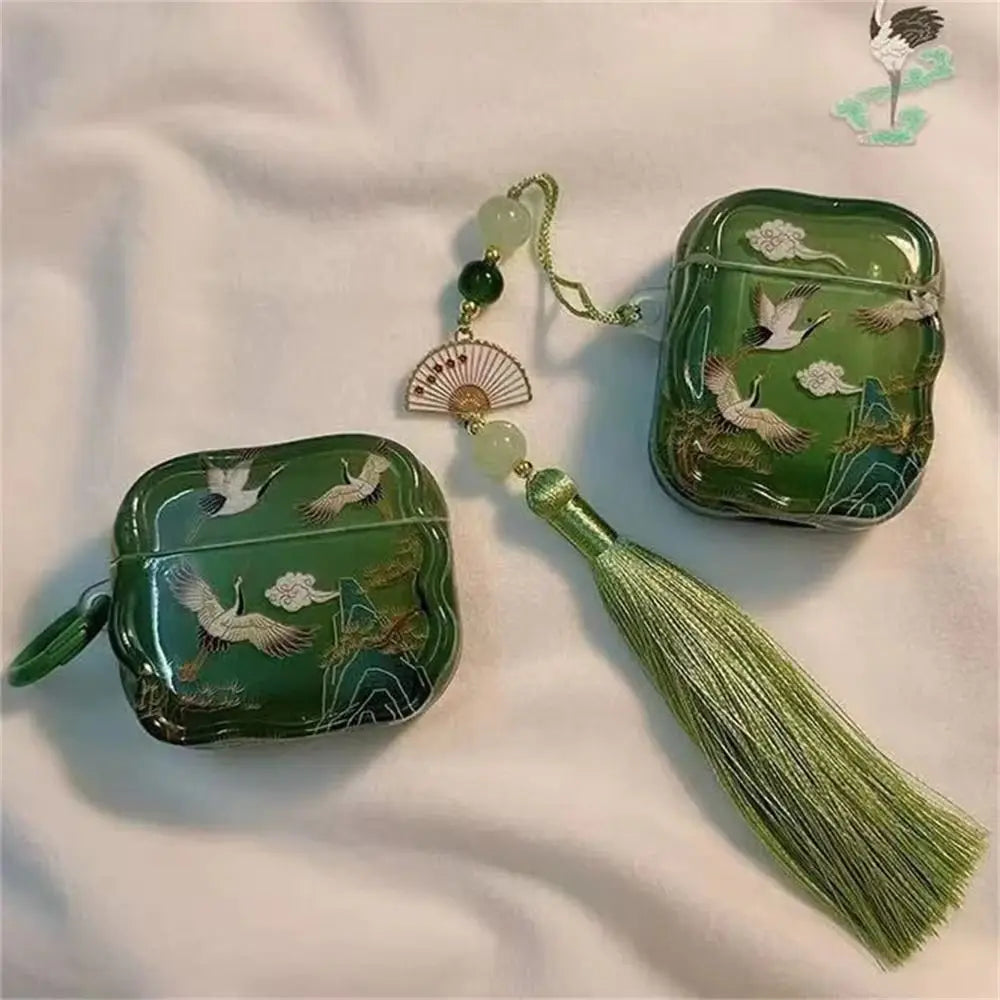 New Cartoon Anti-Fall Earphone Case for AirPods 1/2/3/4/pro/pro2/3  Tassels Dustproof Shockproof Silicone Earbuds Protective Box