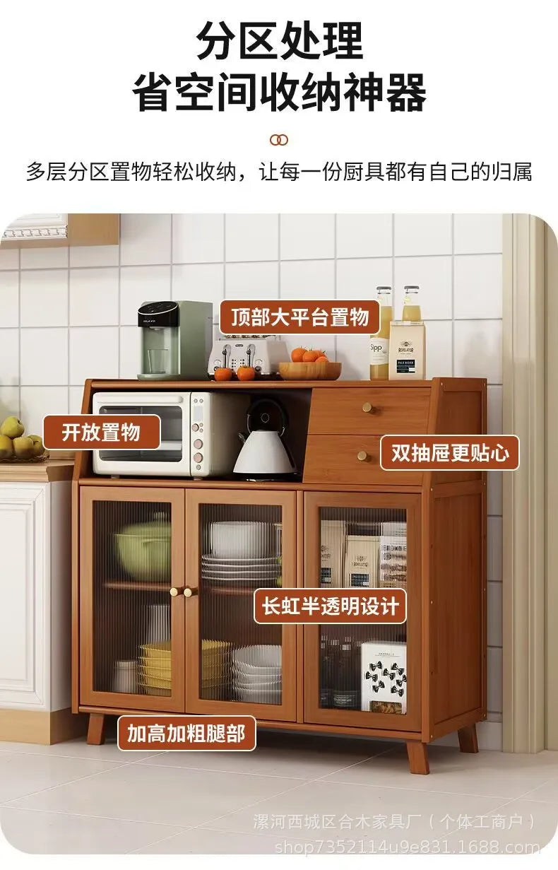 Kitchen Island Buffet Cabinet with Storage, 36.6" Large Sideboard Buffet Cabinet, Farmhouse Kitchen Cabinet Display Cabinet