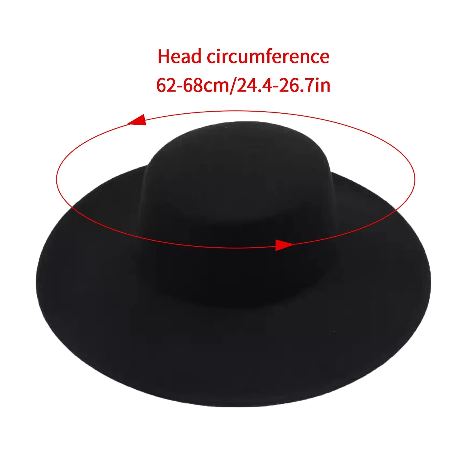 European Fashion Retro Light Flat Party Hat Big Brim Top Hat Catwalk Stage Performance Modeling Felt Jazz Hat