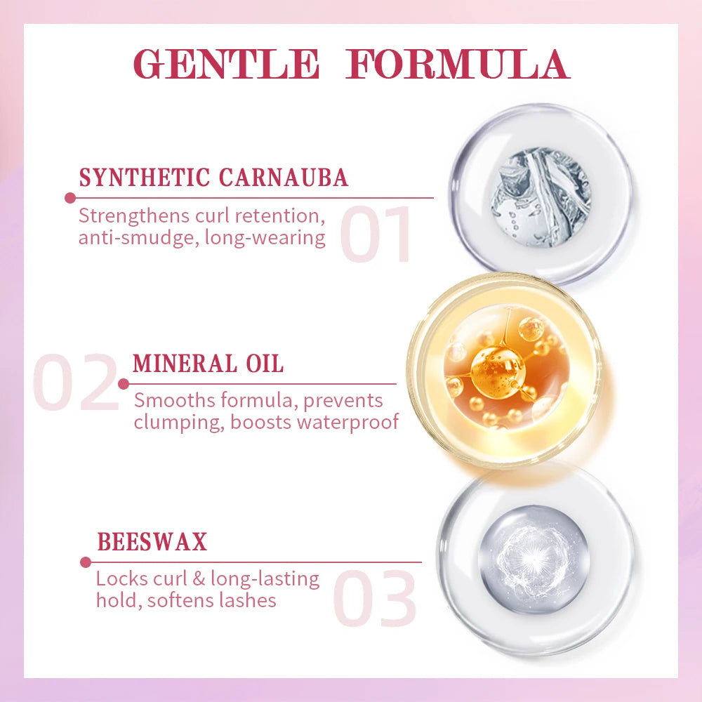 Lakerain Lengthening Volumizing Mascara Fan Shaped Makeup Effect Long Lasting  Clump-Free Lashes Suitable for All Skin Tones