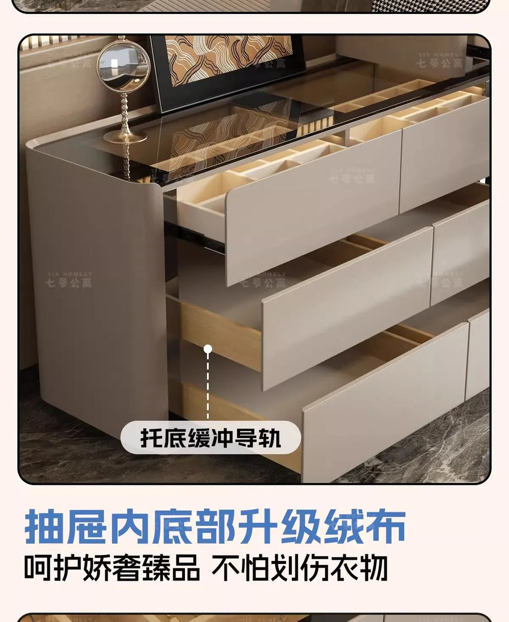 Dressing Table Chest of Drawers for Bedroom Sets Modern Vanity with Mirror Jewelry Cabinet Stool Makeup Console Chests Vanity