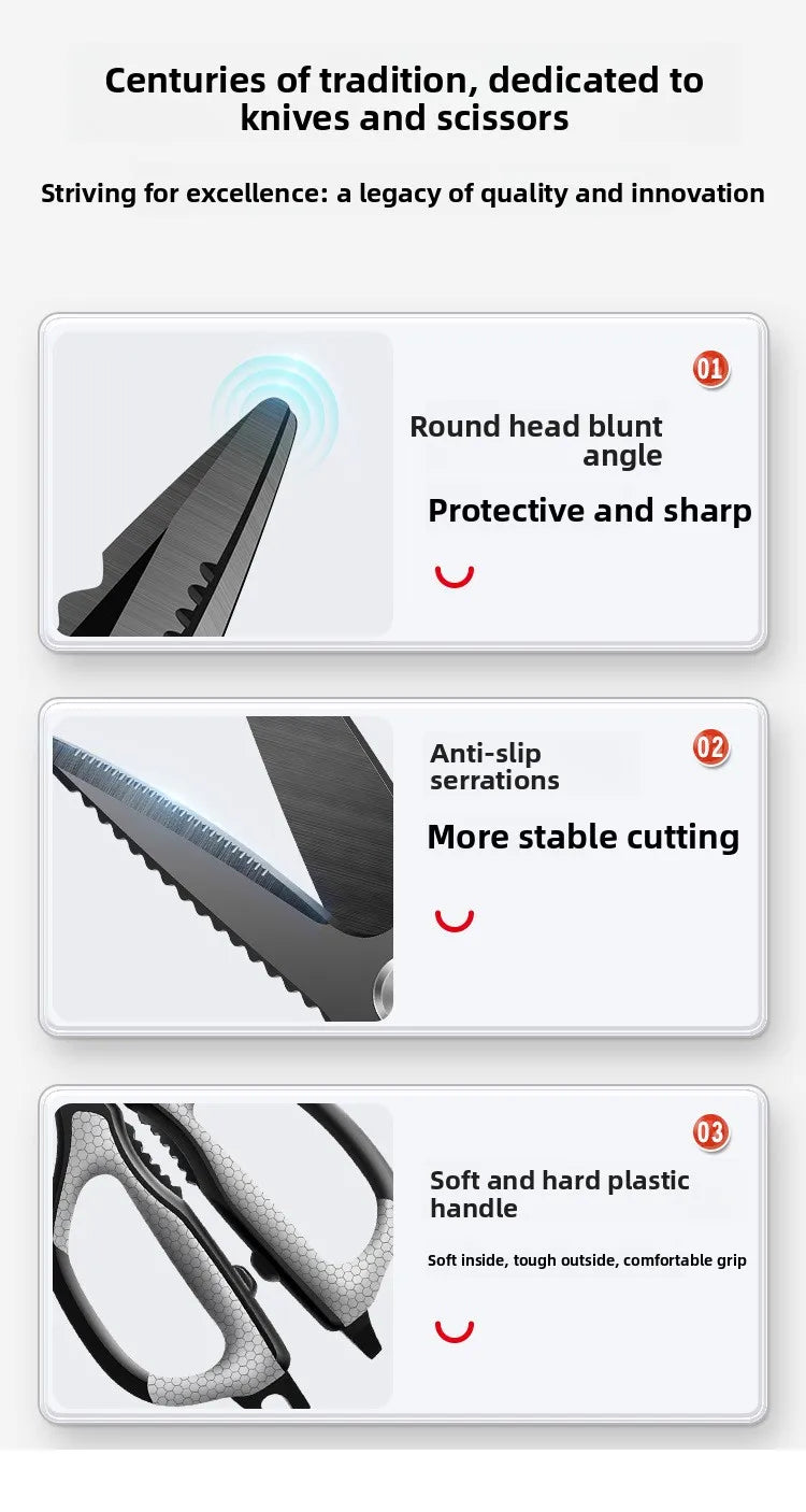 Kitchen Scissors All Purpose  kitchen gadgets utensils Stainless Steel Cooking Shears for Cutting Meat Food Fish Poultry