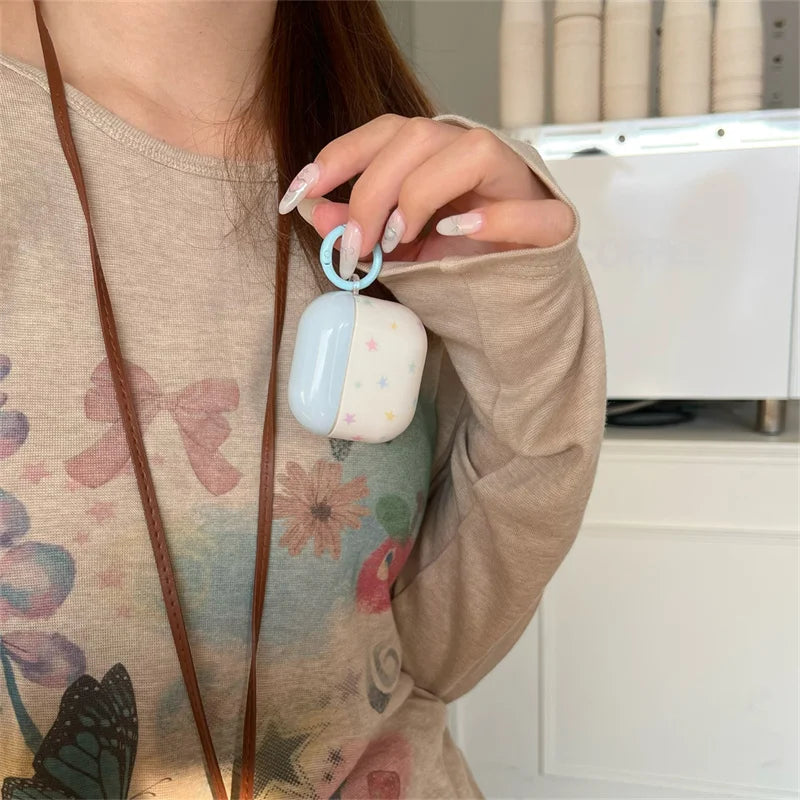 Colorful Stars For iPhone Headphone Case Airpods4 Wireless Bluetooth Headphone Case Airpodpro2 iPod Headphone Case Airpods3 Case