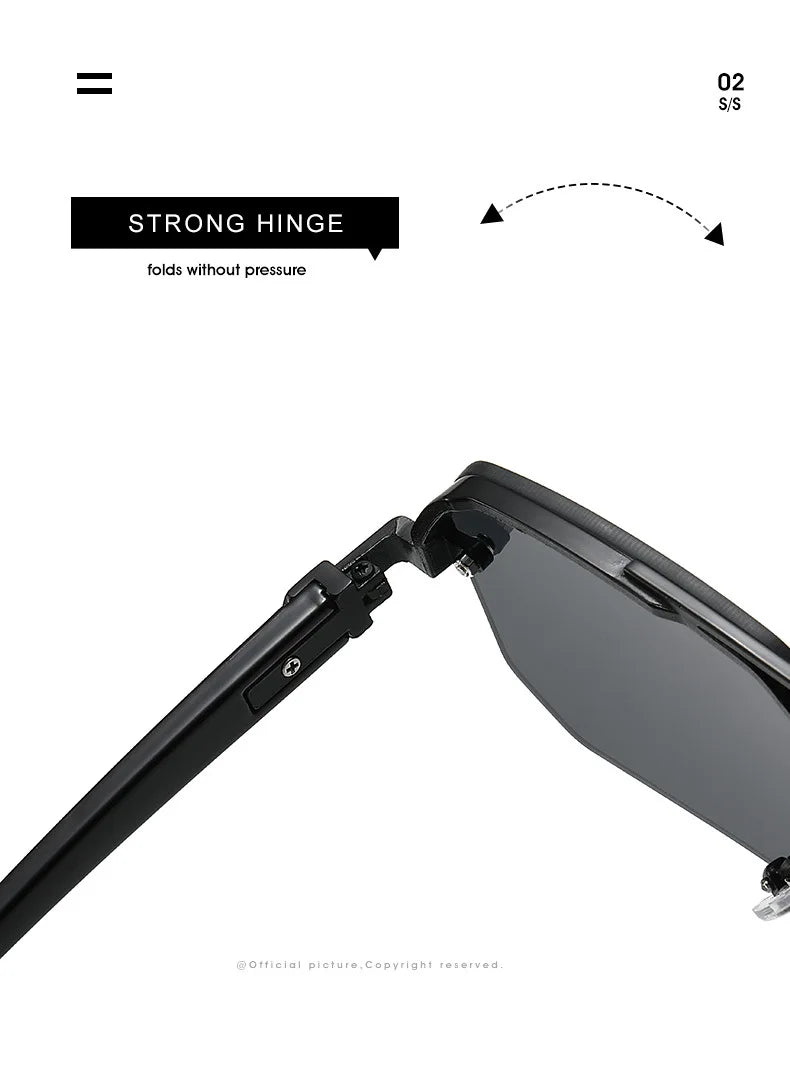 Men's Metal Sunglasses Square Half Frame Rice Nails Casual Trend Personality Retro Fashion Outdoor Sports Eyeglasses