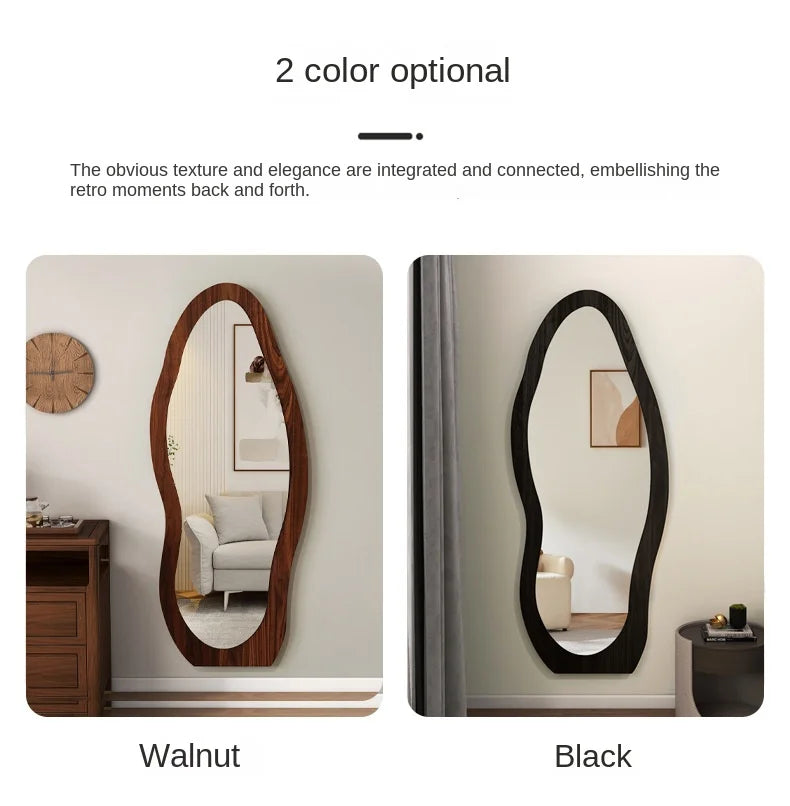 Full body mirror Internet celebrity special-shaped mirror home floor mirror bedroom wall-mounted dressing mirror fitting mirror
