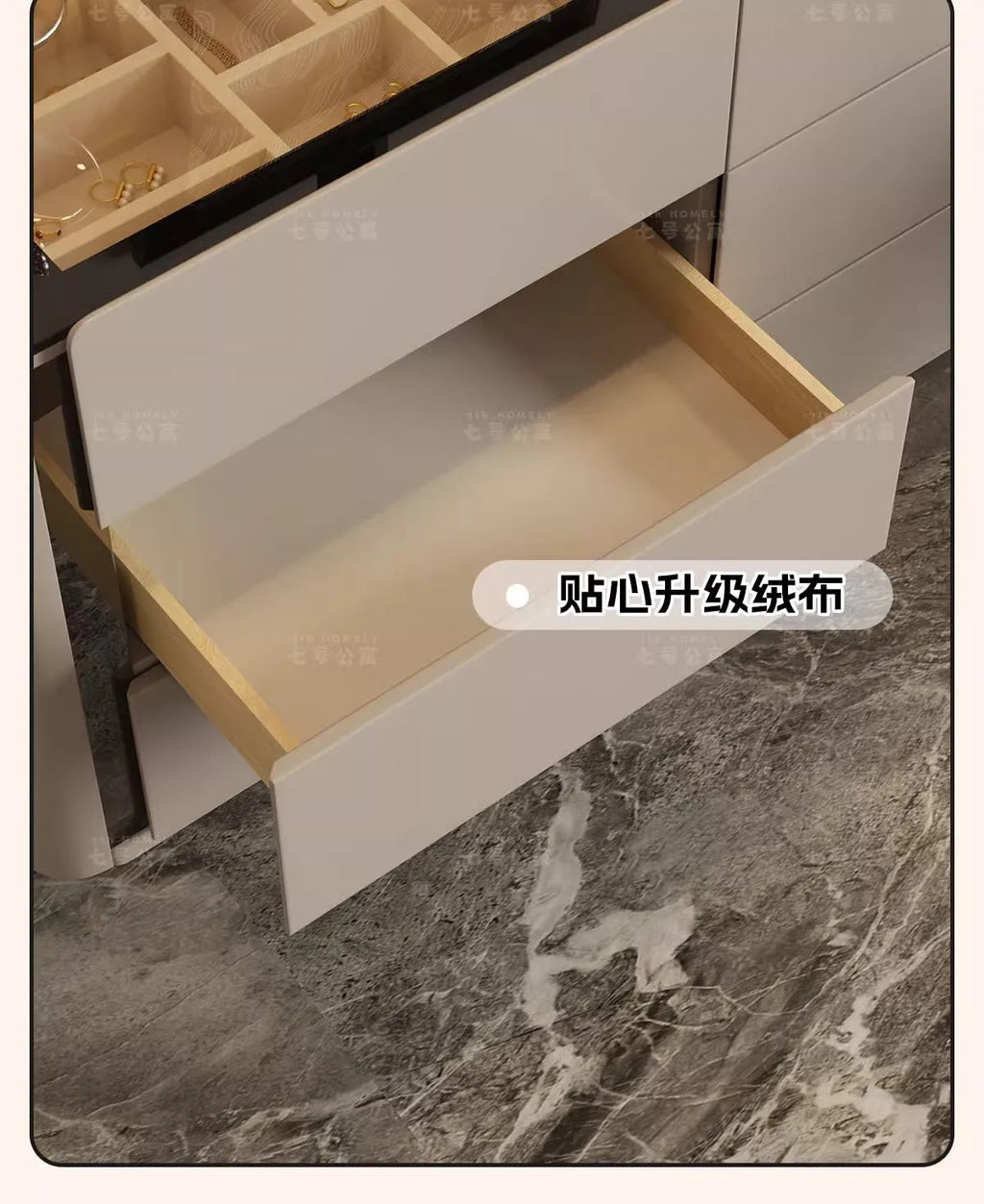 Dressing Table Chest of Drawers for Bedroom Sets Modern Vanity with Mirror Jewelry Cabinet Stool Makeup Console Chests Vanity