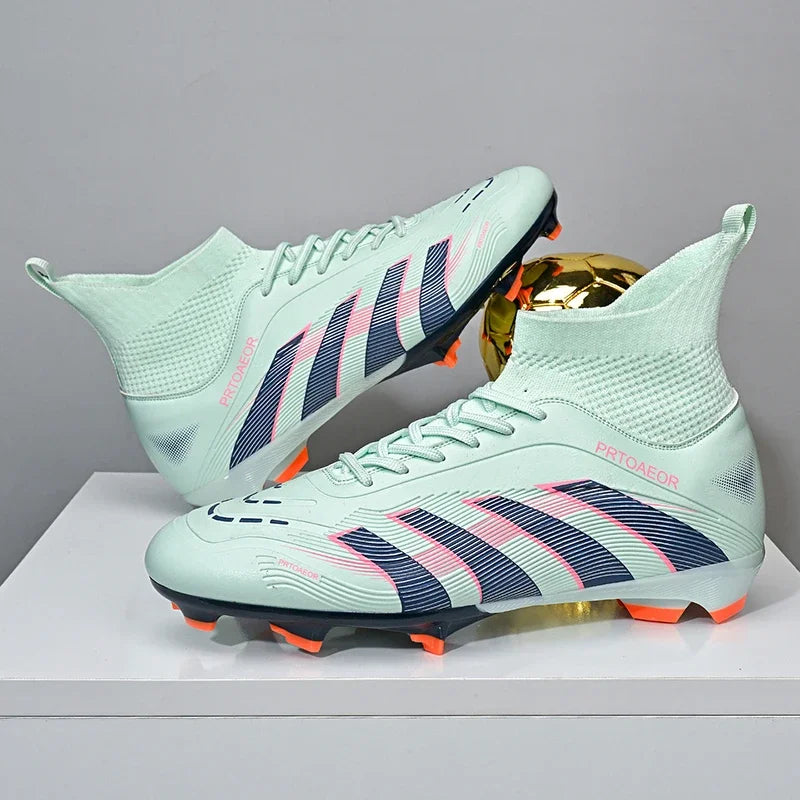 New Men Football Boots Match Soccer Shoes Boys Sneakers Comfortable Professional Non-Slip TF/FG Ankle Sports Shoes Unisex