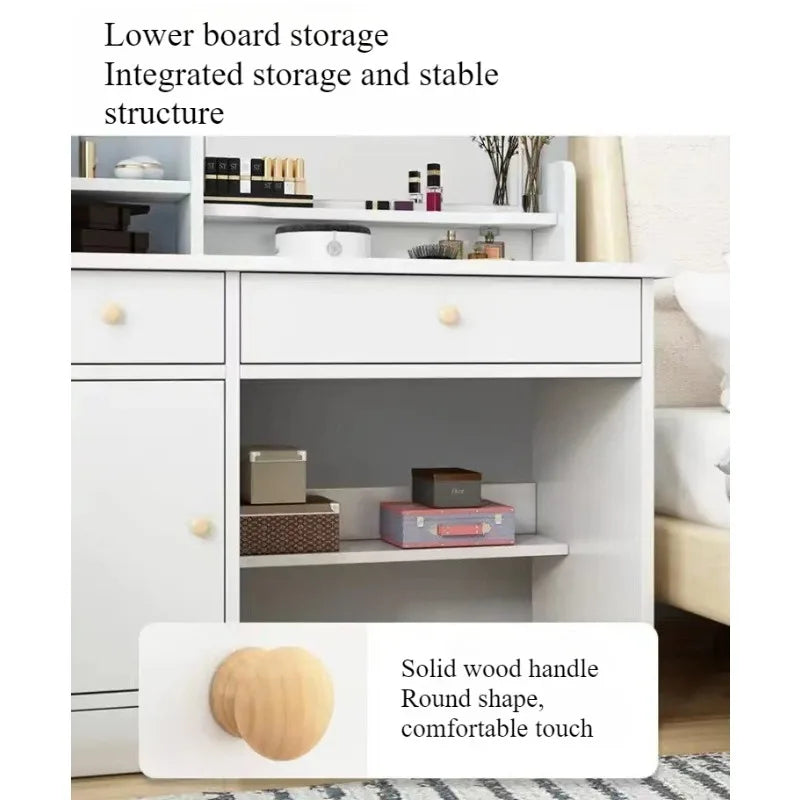 Makeup table bedroom with mirror storage integrated small apartment simple multi-functional e****mical Internet celebritydresser