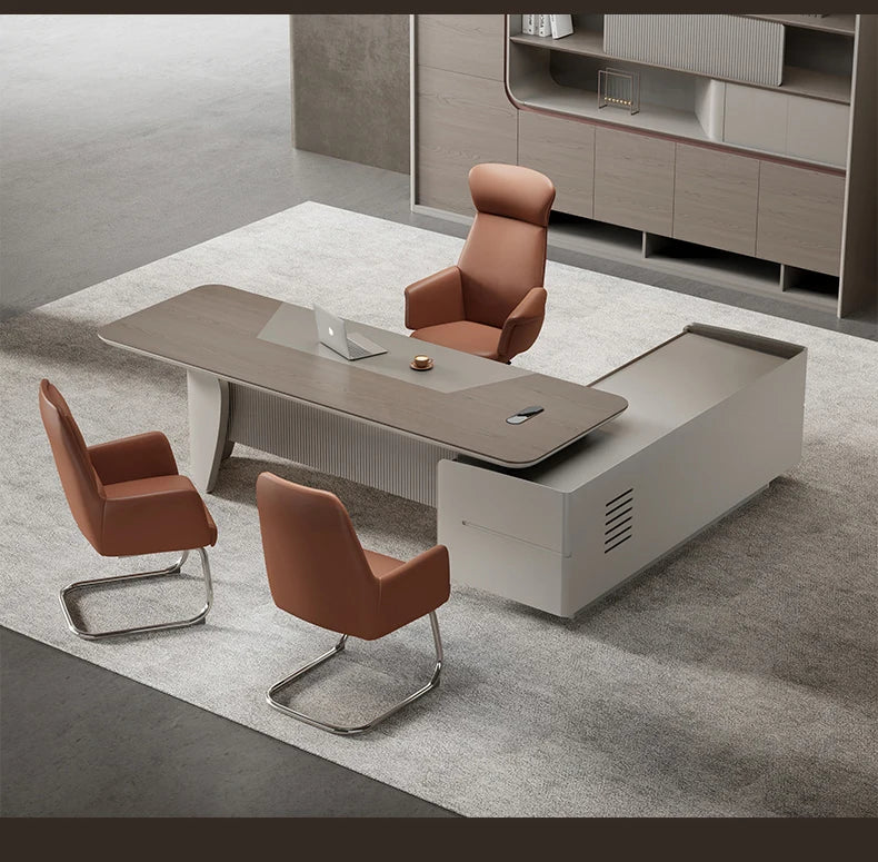 Contemporary Gaming Office Desk Luxury Modern Design Comfortable Workspace Organizer Escritorio Home Office Use Muebles Oficina
