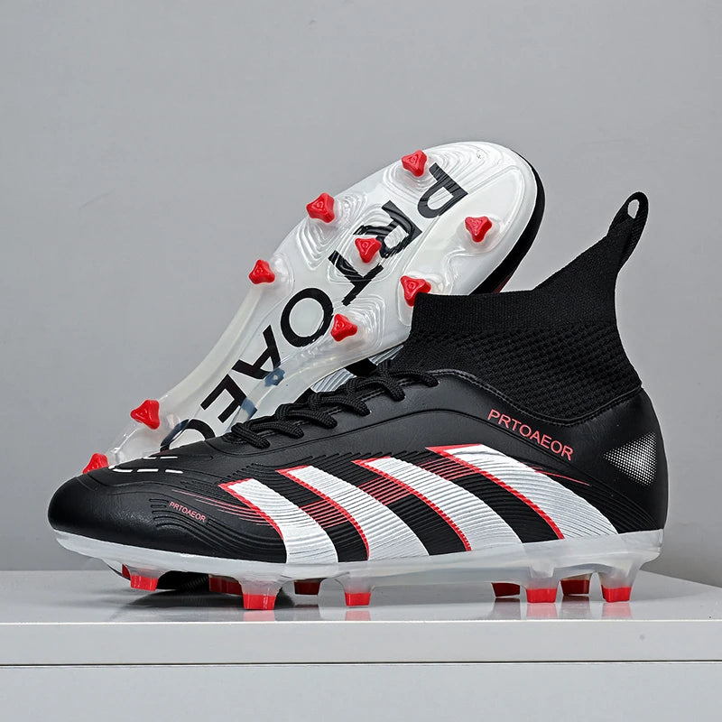 New Men Football Boots Match Soccer Shoes Boys Sneakers Comfortable Professional Non-Slip TF/FG Ankle Sports Shoes Unisex