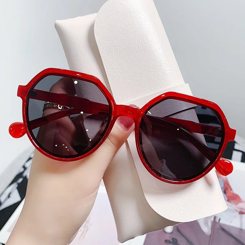 Sunglasses for Women Geometry Shape Frame Fashion Glasses Vintage Big Sunshades Shades Очки Солнечные Женские Очки 선글라스