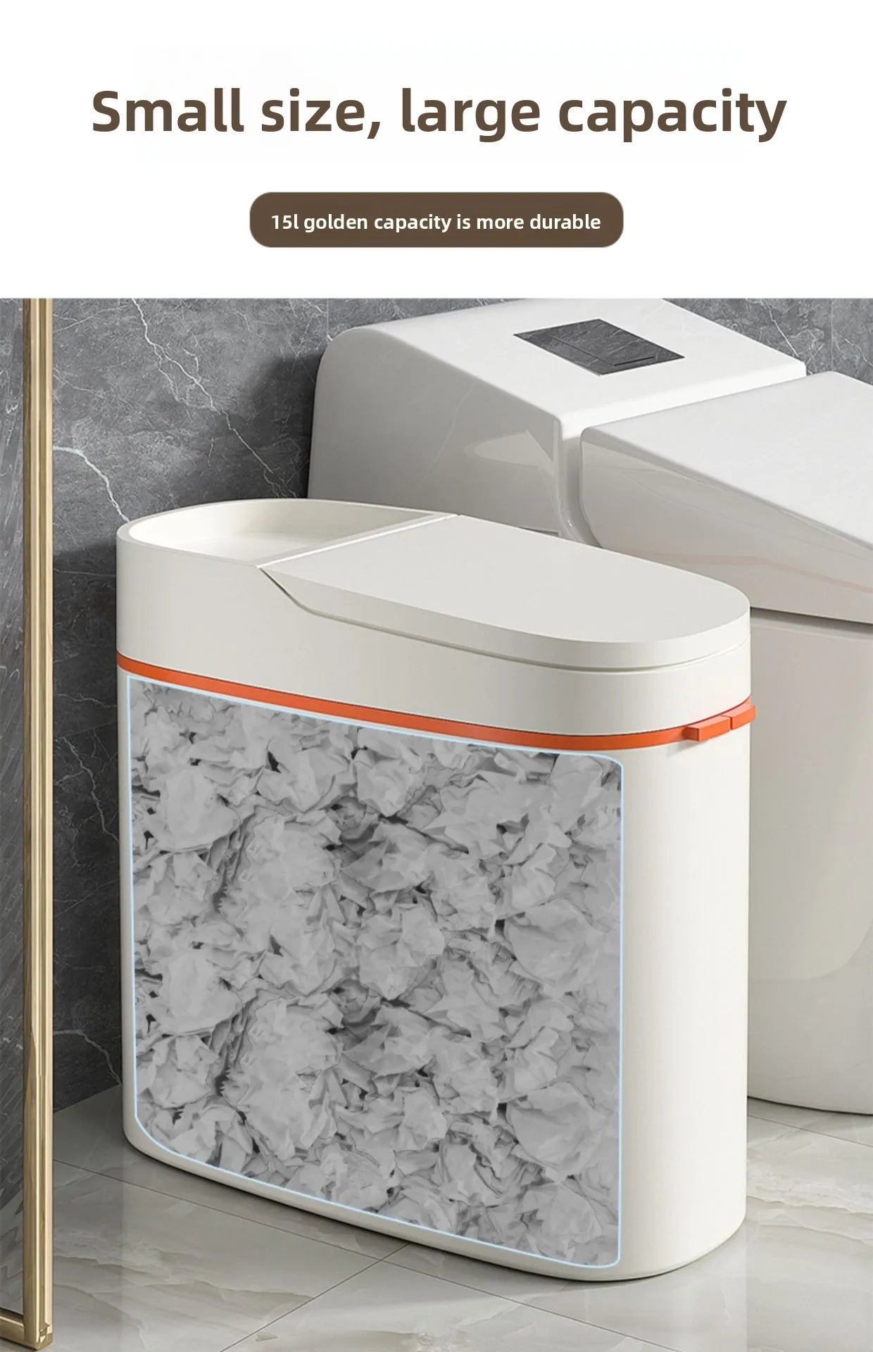 Trash can household large capacity bathroom kitchen new with lid