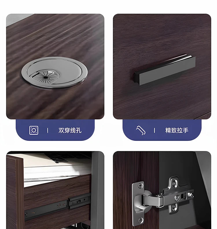 Cabinet Aesthetic Modern Desk Black Unique Gaming Computer Office Desk Design Writing Biurka Komputerowe Home Accessories