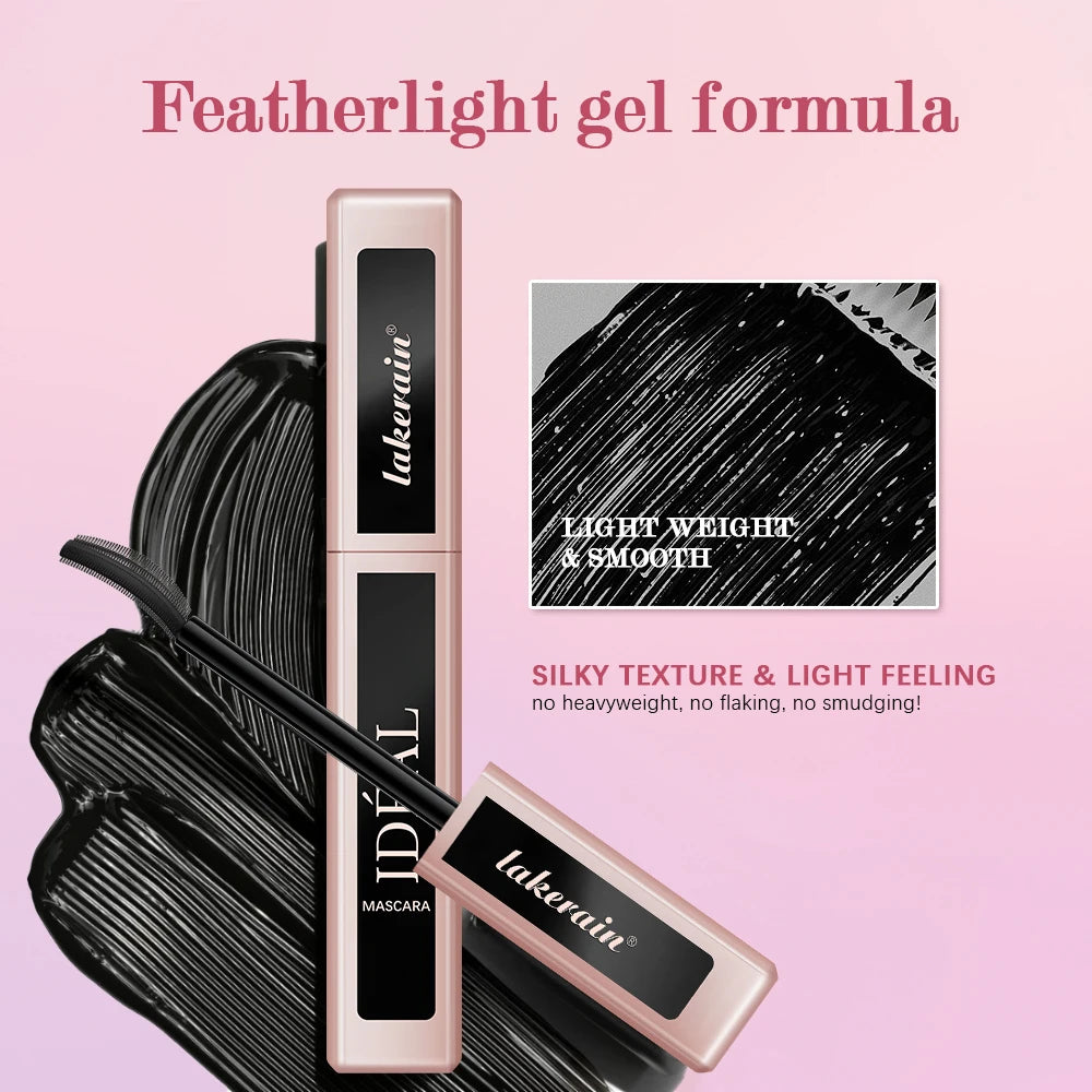 Lakerain Lengthening Volumizing Mascara Fan Shaped Makeup Effect Long Lasting  Clump-Free Lashes Suitable for All Skin Tones