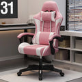 Gaming Chair For Video Game Or Office With Lumbar And Cervical Cushion Ergonomic Adjustable In Height And Reclining  Adjustable