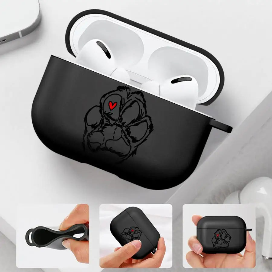 Earphone Cases Cover Case For Airpods 1 Pro3 Pro 2 3 Pro2 4 Pet Heart Paws