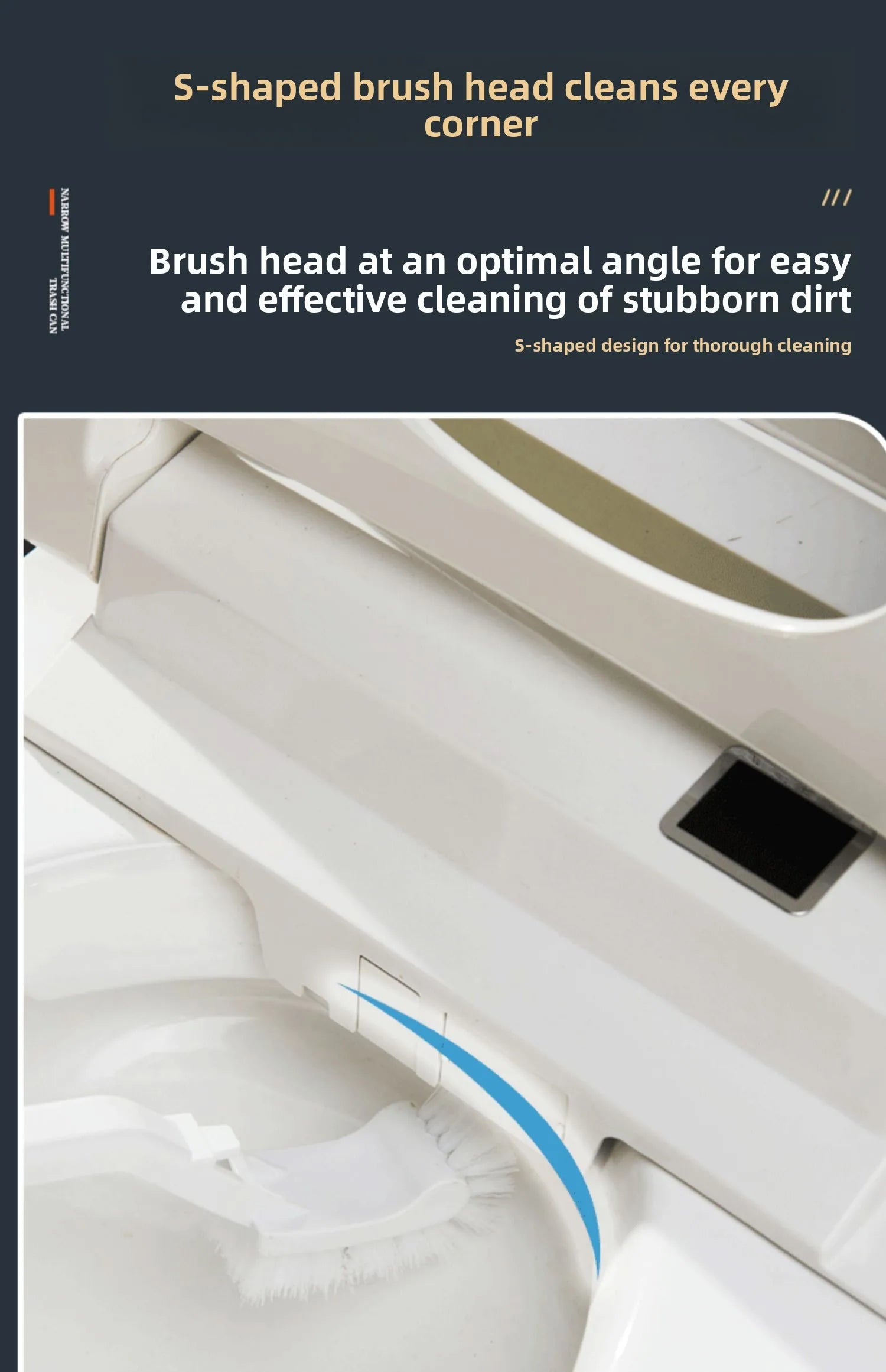 Batoom Toilet Bru Inteated Waste Bin Pr pe Covered Home Use Batoom Auatic Paaging Paper Barrel