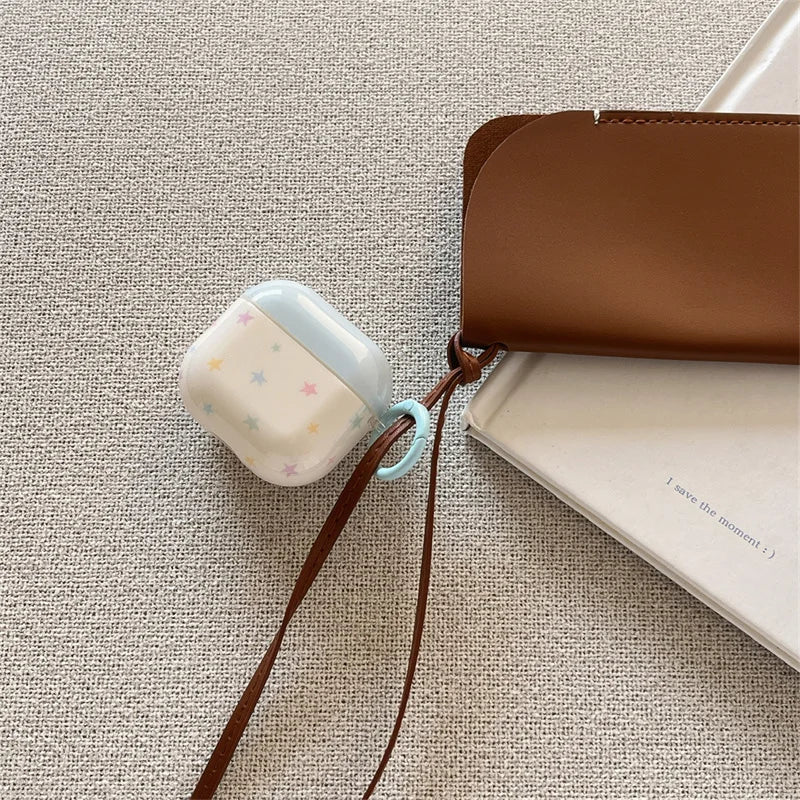 Colorful Stars For iPhone Headphone Case Airpods4 Wireless Bluetooth Headphone Case Airpodpro2 iPod Headphone Case Airpods3 Case